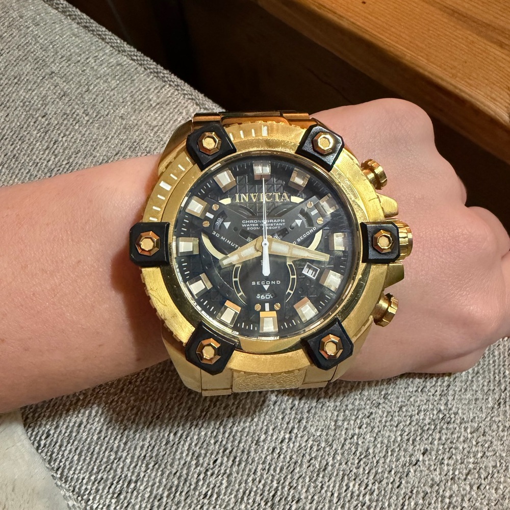 Invicta Gold and Black Men's Watch